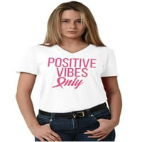 Rak dojke Survivor Pozitivne vibracije V izrez T majica Tees Women brisco brendovi m