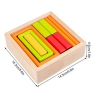 UseEfun Rainbow Boxed Građevinski blokovi sastavljaju igračke za rano obrazovanje za djecu, božićne
