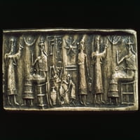 Asirski cilindrični brtvilac. Nimpresija za pečat asirskog cilindra, 2350- B.C. Poster Print by