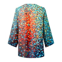 Žene Ljetne vrhove Ljetne košulje za žene Slatke grafičke majice Bluze Casual Plus veličine nepravilni rub pulover