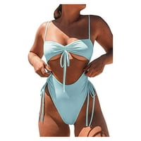 Bikini wa up kupaće kostimi zavoja zavojastom set podstavljenim kupaćem kostimu kupanje čepima bikini kupaćim kostimi Tankinis set plava bikini donje žene bikini ljubičasta
