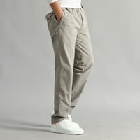 Hwmodou muške teretne hlače od pune boje labave plus veličine sa džepovima čipkasti pamuk proljeće ljetne