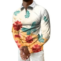 Polo majice za muškarce, ležerna jesenska zimska košulja s dugim rukavima od tiskane majice od tiskane