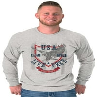 Live besplatne američke želene orlove dugih rukava majica s dugim rukavima muškarci žene brisco marke