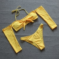 Kupaći kostimi Bikini dugih rukava Čvrsta bomba Kontrola trbuha plus veličina kupaći kostim za žene