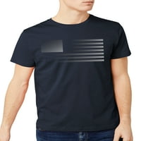 MA Croi Muška grafika Ispis Mono Color Siva Američka SAD Zastava Stripe Premium Pamuk Majica kratkih