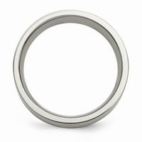 Mia Diamonds Titanium sterlijum srebrni otvor ravna četkica za venčani zaručnika Veličina prstena - 9.5