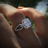 HGW Gold Class Diamond venčani prstenovi za žene Princess dijamantski otvor zvona za prstenje za delikate
