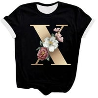 Ženski vrhovi Žene Modni casual vrhovi tiskane majice kratkih rukava s okruglim vratom Pulover T majice