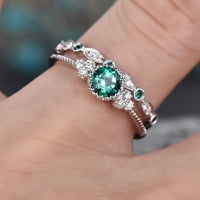 Mairbeon nakit za prste dvostruki tipa ne-alergijski izdržljiv modni prsten za poklon
