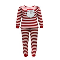 MA & Baby Unise Usklađivanje obiteljske božićne pidžame set Santa prugasti setovi za spavanje s dugim