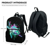 Xoenoieeeeee kornjače za školske torbe za dječake djevojke, boju prskanje dizajna poliesterskih ruksaka