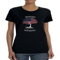 Američka groznica za majicu Growargentinian Women -sMartprints dizajni, ženski X-veliki
