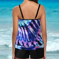 Daznico Women Plus Veličina Bikini kupaći kostimi TankIni digitalni tisak bikini set kupaći kostim podesivi