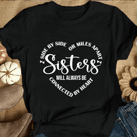 Sestre će uvijek biti rame sa strane ... sestra T majice, braća majice, djevojke i ženska modna odjeća,