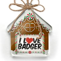 Ornament tiskan jedan bod sam love badger božićni neonblond