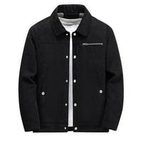 Leey-World Jackets za muškarce mužjak Vintage Slim Fit Corduroy traper jakna casual štandacke za kockice