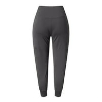 Joga hlače plus veličina casual pune boje elastične midrene hlače za žene moda Slim Fit Workout trendi
