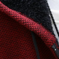 Paptzroi muški povremeni trak sa kapuljačom s kapuljačom s kapuljačom dugih rukava topli kardigan labav zimski pleteni jaknu za posao kući