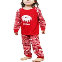 Porodica podudaranje božićne pidžame snježne pahuljice jelena ispisa Raglan set dugih rukava
