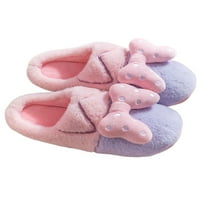Ymiytan dame lagane nejasne dijapozitive unutarnje udobne zimske papuče spavaća soba luk pink stil b 7-7.5