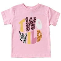 Djevojke Thirmes T-majice Kid and Tinejdžer Unise TOP majica kratkih rukava Dvije majice za divlju zabavu za djecu do godina za 9 godine