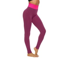 Pxiakgy joga hlače Ženska rešetka tiskanje visokog struka Stretch stretch fitness tajice yoga hlače