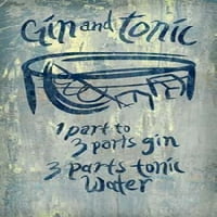 Gin i Tonic Blue Poster Print PI Studio