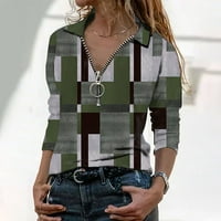 BAOCC Bluze za žene Dressy Ležerne prilike za žensku vreku Vratorni gradijent Ispis Ležerne majica s