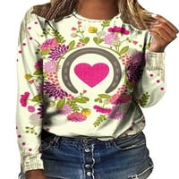 Voguele Women TEE Leopard tiskana majica s dugim rukavima majica za dugi rukav Dailywer Pulover modni bluza tunika stil h m