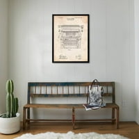 Underwood Quitewriter Patent, uramljena umjetnost Print Wall Art by Cole Granice Prodano od Art.com