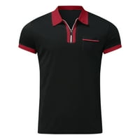 Polo majice za muškarce muško ljeto Čvrsto otisak okrenite majicu navratnika TOPS crveni XL