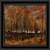 Lane s poplarima crna ukrašena drva uokvirena platna umjetnost van Gogh, Vincent