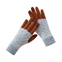 Aoochasliy zimske rukavice zimske ženske hladne i otporne na vjetrovito plišane plišane tople pletene