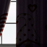 WRCNOTE TAMERING DRAPES GROMET Windows Curtains Termalno izolirani luksuzni zamlaj za zavjese Energetske zaštite UV zaštita Debeli srce Štampano stilom-g 2pc: 42x84in