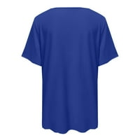 Gaecuw Slatke prevelike majice za žene Bluze s kratkim rukavima Torbene majice The Majice Solid Tops