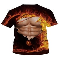 Sanviglor Men Majica kratki rukav ljetni vrhovi 3D digitalni tisak T košulje casual bluza Rad Basic