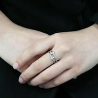 Ženski prstenovi Nema prenošenja 316L prsten od nehrđajućeg čelika sa AAA CRT CZ u Clear DA319