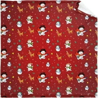 -Dake božićne xmas pse pug slatko smiješno pokrivač za cijelu sezonu premium lagana bacanja za krevet