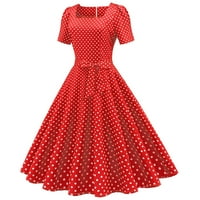 Ležerne haljine za žene kratki rukav ljetni 1950-ovi domaćica maturalna večernja haljina