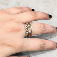 Dizajner Spinner trake, medinacijski prsten, srebrni prsten, predenje, prsten za multi tone, fidget