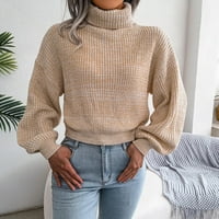 CAICJ džemperi za žene Ženske kornjače Tunic Fall Džemeni dugi rukav za košulje prosipali su pulover pleteni džemper velike visoke