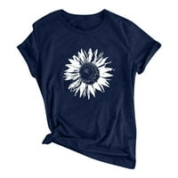 Ženske novine T izdanje T košulje za žene Štampanje kratkih majica O-izrez Labava bluza Top majica Plain T Hhirts za žene