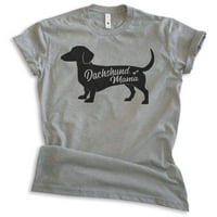 Majica za jazavost mama, unise ženska majica, vlasnik jazave, najbolji pas mama poklon, tamno heather