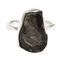 Prirodni labradoritetni prsten, grubi Labra Gemstone prsten, rođendan, čekić, sterling srebro, ženski