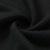 Hanas vrhovi ženski casual labavo labavi okrugli vrat Džemper s dugim rukavima crni xxl