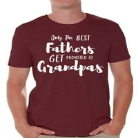 Božićni pokloni za djed - Djed majicu - samo najbolji očevi se promoviraju u mušku majicu djeda - Dan oca za njega Merry Xmas majice