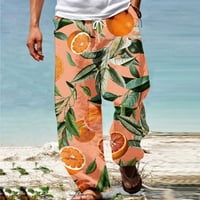 Nove casual pantalone za muškarce FITION tiskane labave veličine ljetni havajski stil 3D štampanje elastičnih struka ravne pantalone
