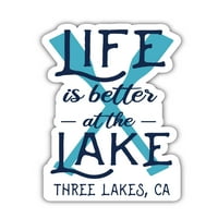 Tri jezera California Suvenir Frižider Magnet dizajn veslo 4-pakovanje