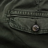 Farstey muške planinarske pantalone Lounge With Gumb patentni patentni pantni pant s više džepova Slim